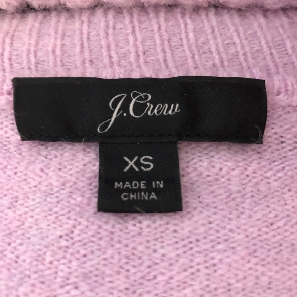 J. Crew orchid v-neck wool blend sweater and scarf - Picture 2 of 6